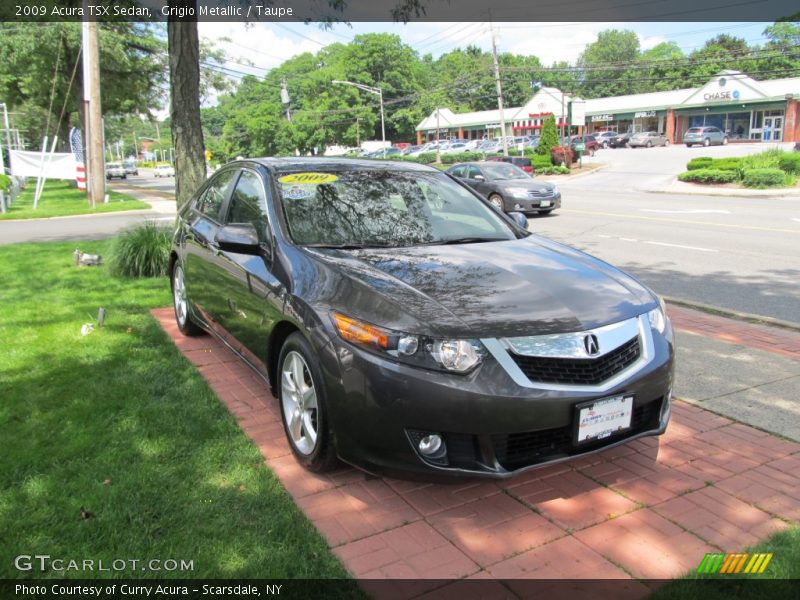 Grigio Metallic / Taupe 2009 Acura TSX Sedan