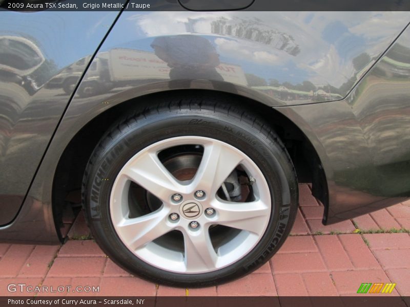 Grigio Metallic / Taupe 2009 Acura TSX Sedan
