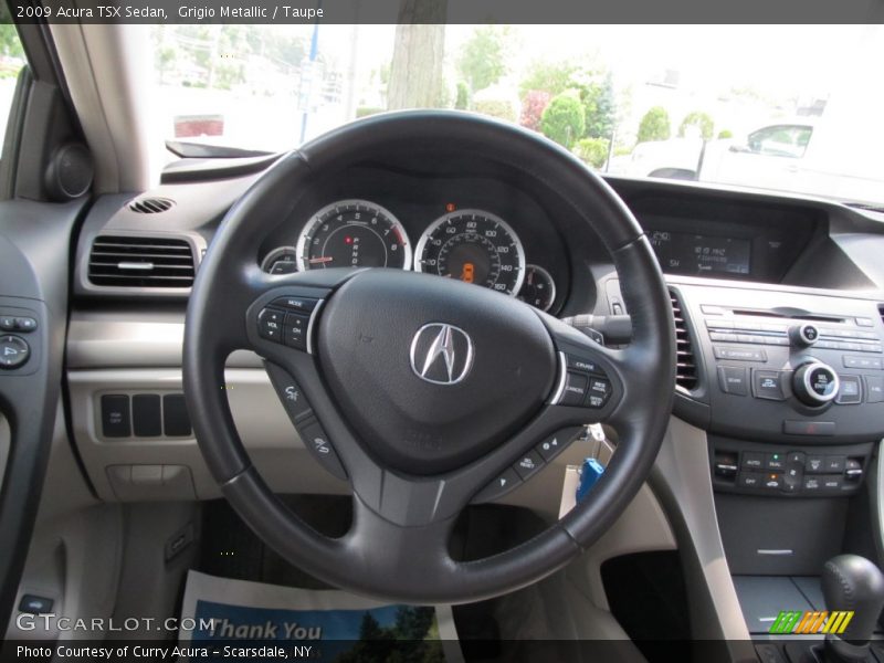 Grigio Metallic / Taupe 2009 Acura TSX Sedan