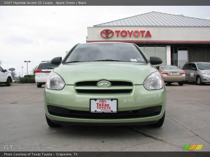 Apple Green / Black 2007 Hyundai Accent GS Coupe