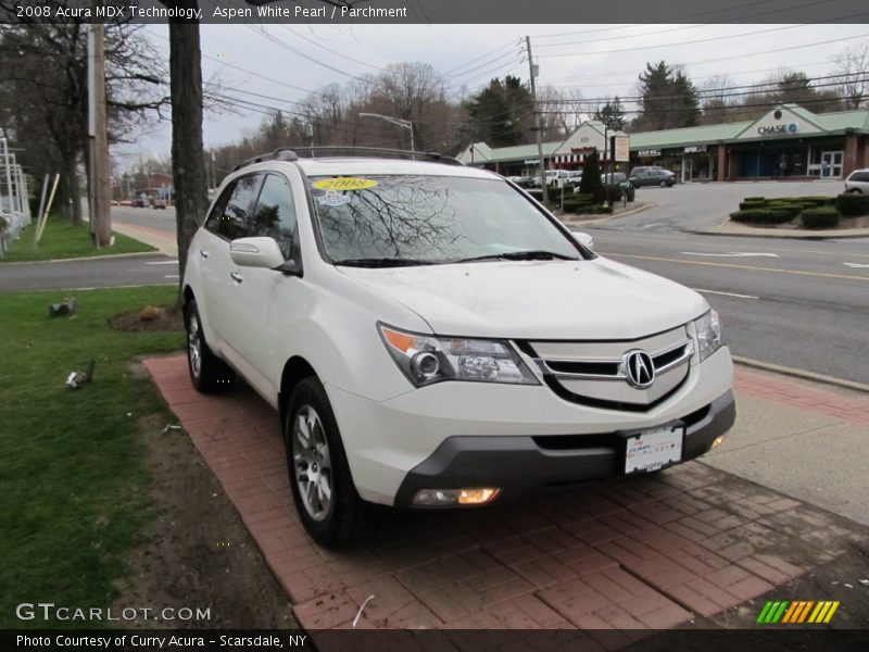 Aspen White Pearl / Parchment 2008 Acura MDX Technology