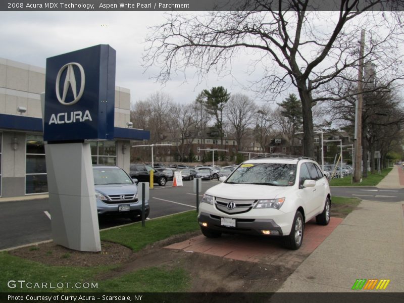 Aspen White Pearl / Parchment 2008 Acura MDX Technology