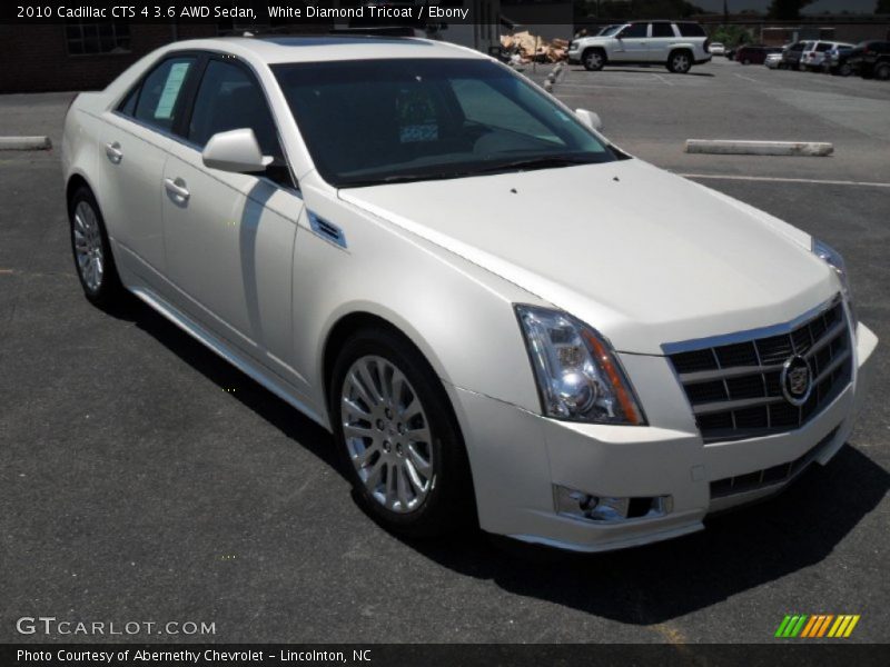White Diamond Tricoat / Ebony 2010 Cadillac CTS 4 3.6 AWD Sedan