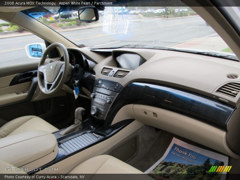 Aspen White Pearl / Parchment 2008 Acura MDX Technology