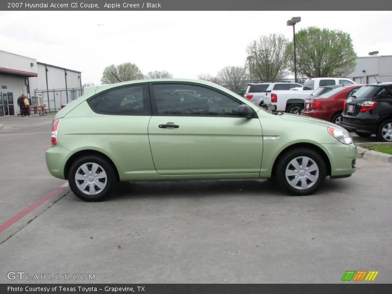 Apple Green / Black 2007 Hyundai Accent GS Coupe