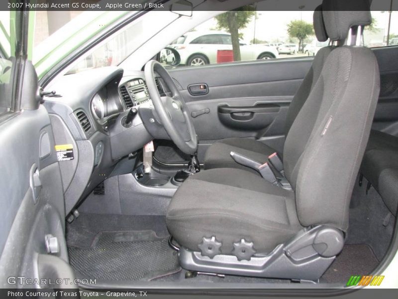 Apple Green / Black 2007 Hyundai Accent GS Coupe