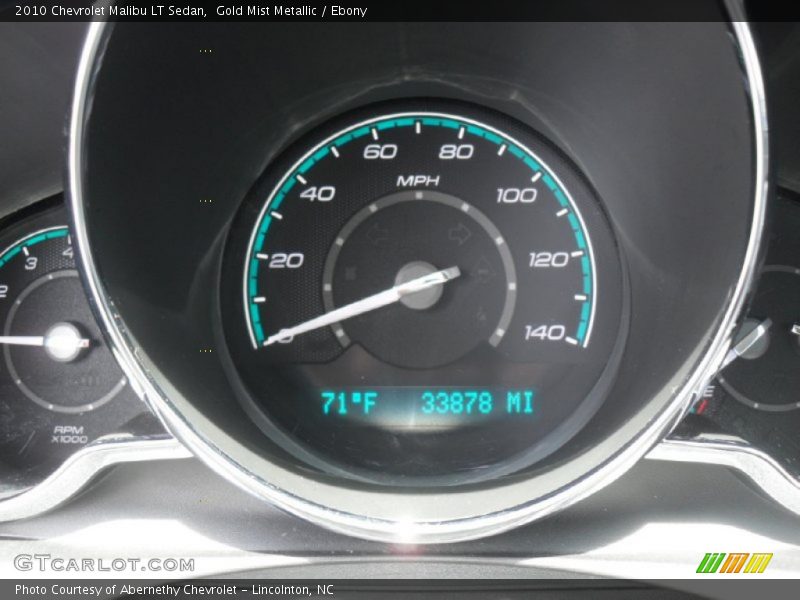 Gold Mist Metallic / Ebony 2010 Chevrolet Malibu LT Sedan