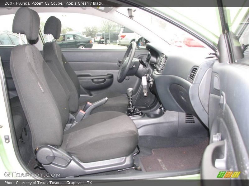 Apple Green / Black 2007 Hyundai Accent GS Coupe