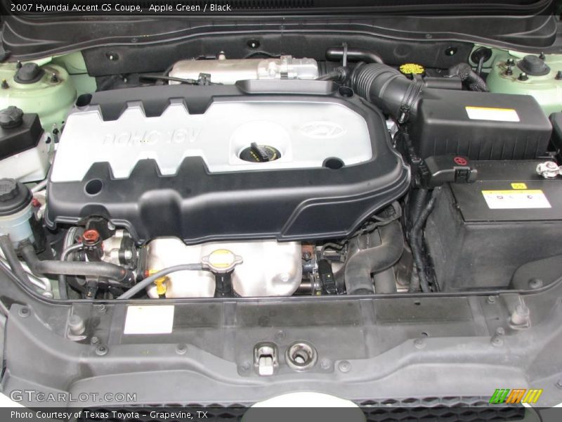 Apple Green / Black 2007 Hyundai Accent GS Coupe