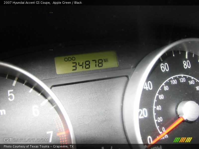 Apple Green / Black 2007 Hyundai Accent GS Coupe