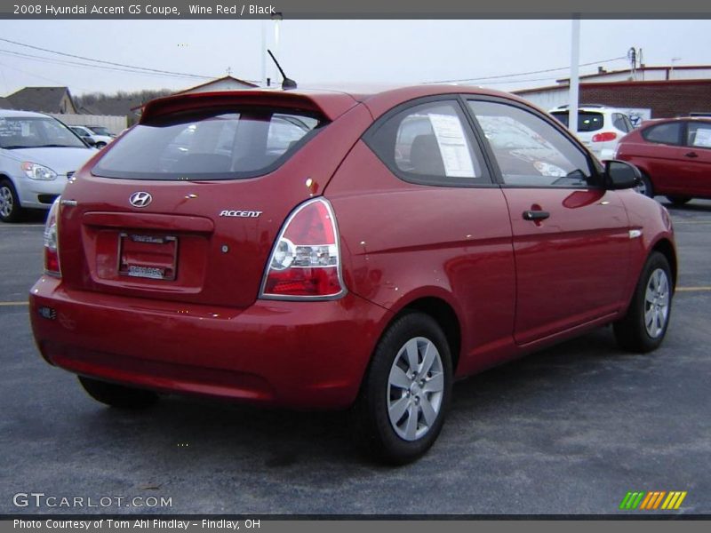 Wine Red / Black 2008 Hyundai Accent GS Coupe