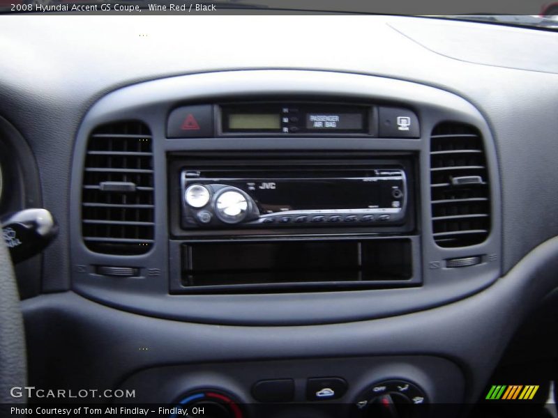 Wine Red / Black 2008 Hyundai Accent GS Coupe
