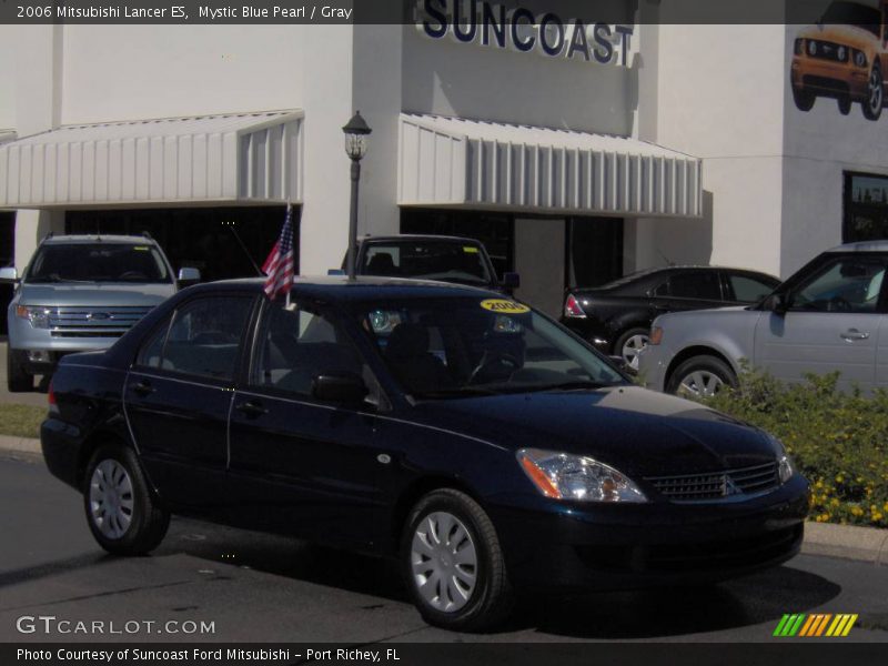 Mystic Blue Pearl / Gray 2006 Mitsubishi Lancer ES