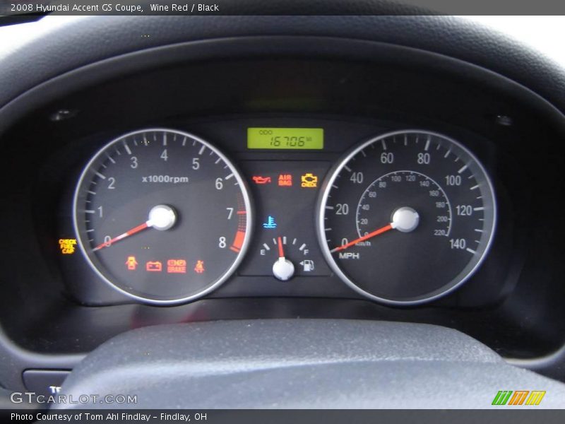 Wine Red / Black 2008 Hyundai Accent GS Coupe