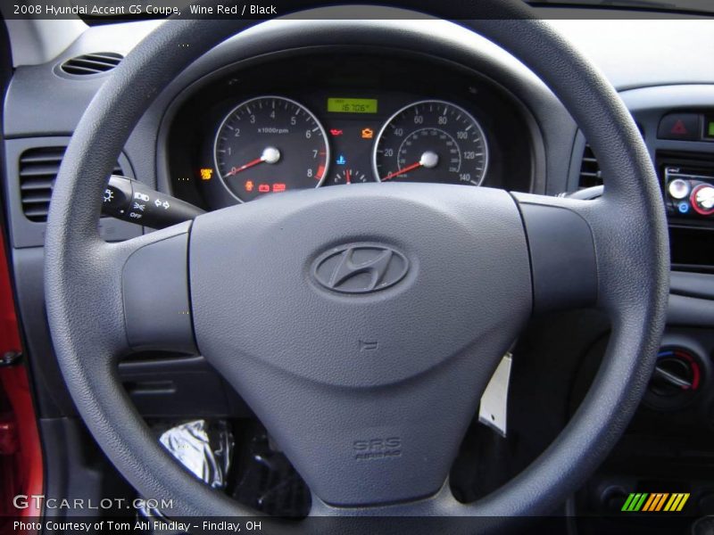 Wine Red / Black 2008 Hyundai Accent GS Coupe