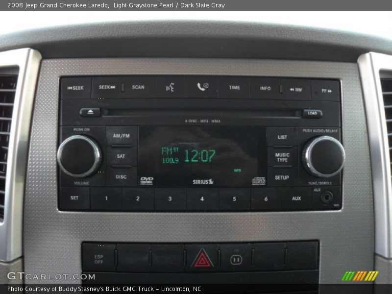 Light Graystone Pearl / Dark Slate Gray 2008 Jeep Grand Cherokee Laredo