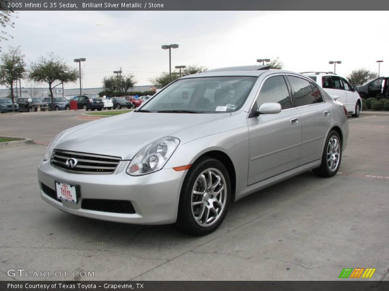 Brilliant Silver Metallic / Stone 2005 Infiniti G 35 Sedan