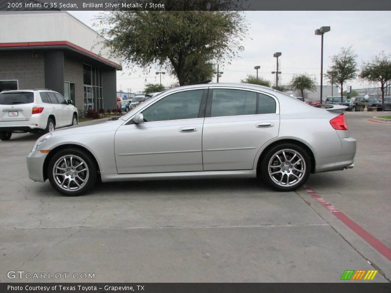 Brilliant Silver Metallic / Stone 2005 Infiniti G 35 Sedan