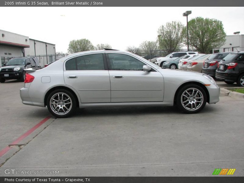 Brilliant Silver Metallic / Stone 2005 Infiniti G 35 Sedan