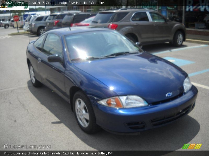 Indigo Blue Metallic / Graphite 2002 Chevrolet Cavalier LS Coupe