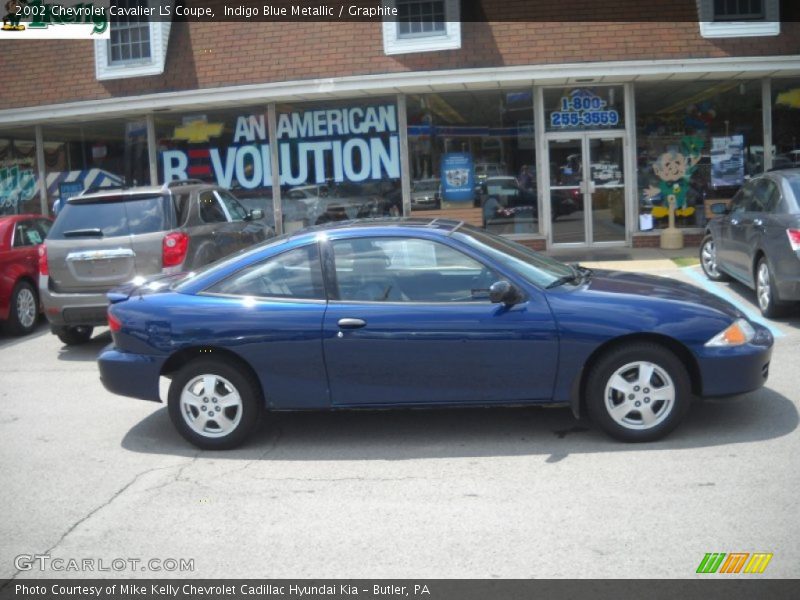Indigo Blue Metallic / Graphite 2002 Chevrolet Cavalier LS Coupe