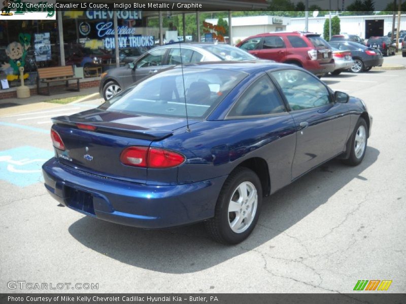 Indigo Blue Metallic / Graphite 2002 Chevrolet Cavalier LS Coupe