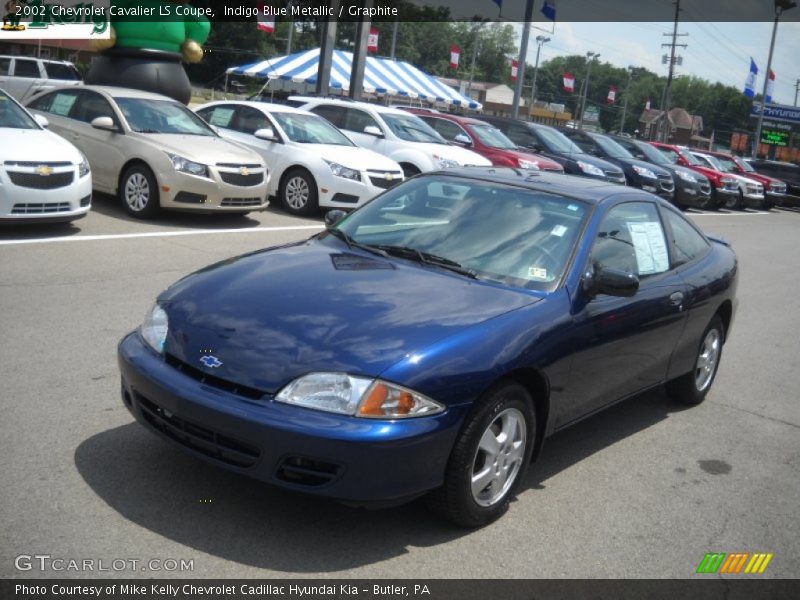 Indigo Blue Metallic / Graphite 2002 Chevrolet Cavalier LS Coupe