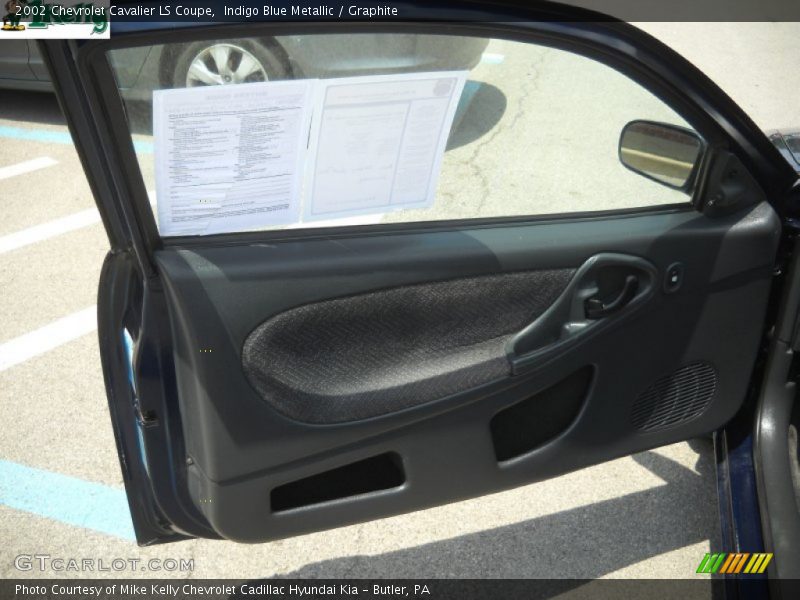Indigo Blue Metallic / Graphite 2002 Chevrolet Cavalier LS Coupe