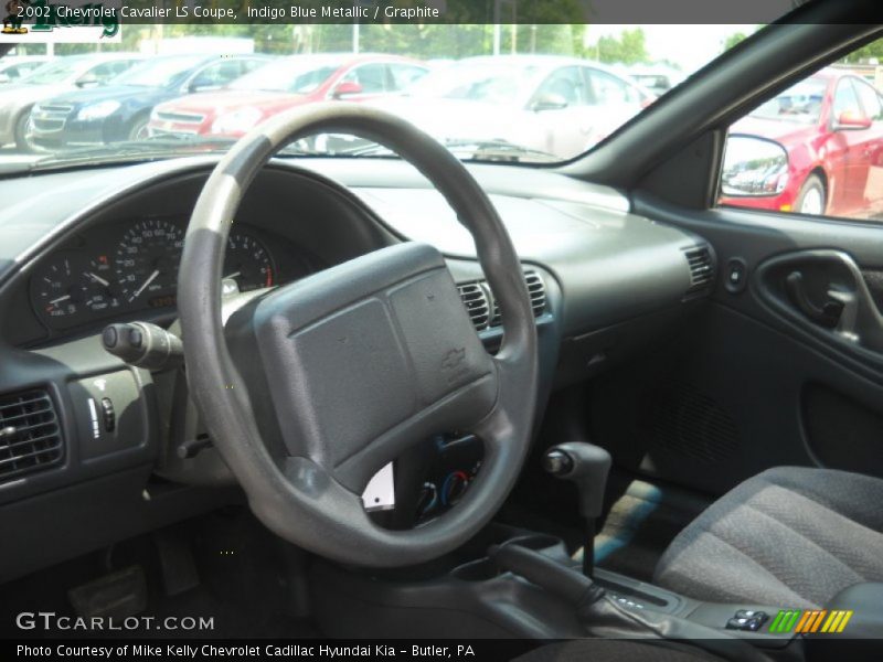 Indigo Blue Metallic / Graphite 2002 Chevrolet Cavalier LS Coupe