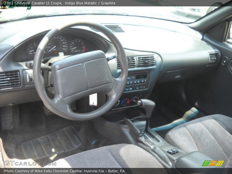 Indigo Blue Metallic / Graphite 2002 Chevrolet Cavalier LS Coupe