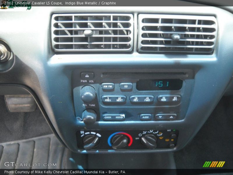 Indigo Blue Metallic / Graphite 2002 Chevrolet Cavalier LS Coupe