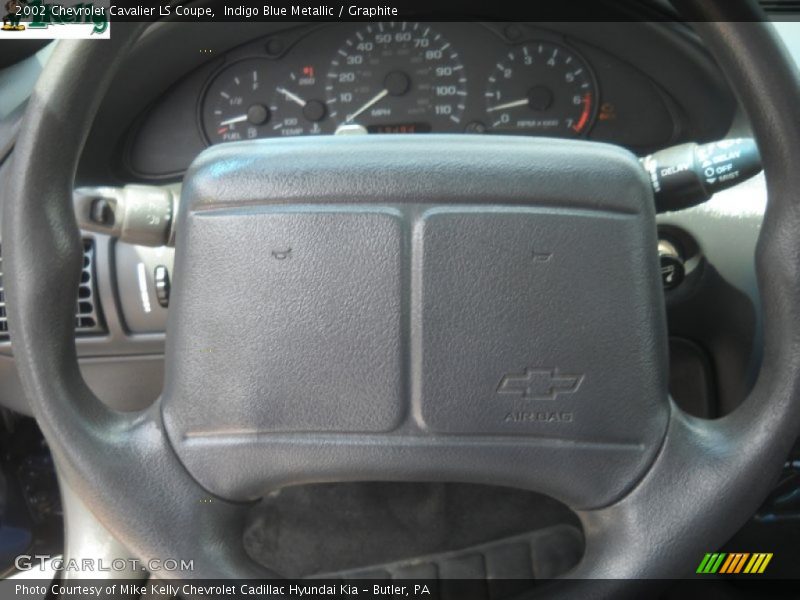 Indigo Blue Metallic / Graphite 2002 Chevrolet Cavalier LS Coupe
