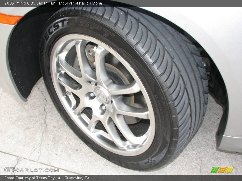 Brilliant Silver Metallic / Stone 2005 Infiniti G 35 Sedan