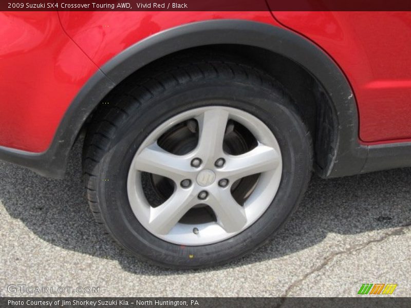 Vivid Red / Black 2009 Suzuki SX4 Crossover Touring AWD