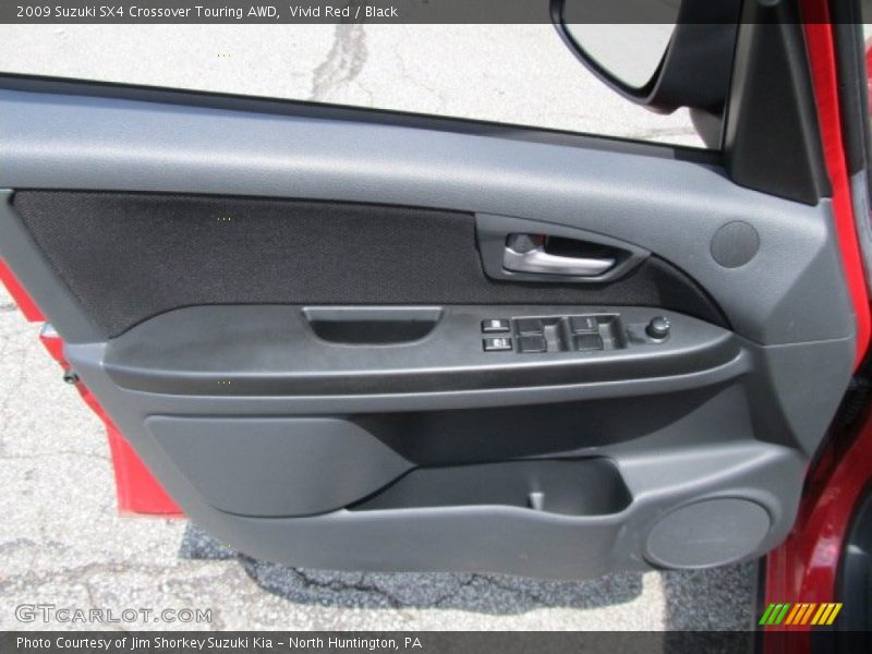 Vivid Red / Black 2009 Suzuki SX4 Crossover Touring AWD