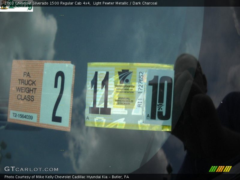 Light Pewter Metallic / Dark Charcoal 2003 Chevrolet Silverado 1500 Regular Cab 4x4