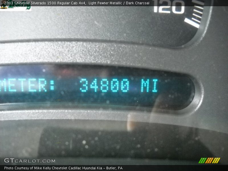 Light Pewter Metallic / Dark Charcoal 2003 Chevrolet Silverado 1500 Regular Cab 4x4