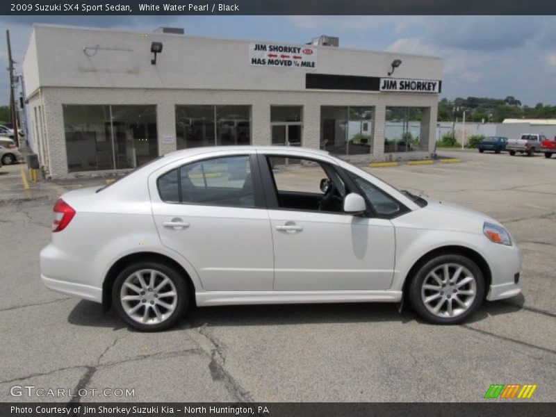 White Water Pearl / Black 2009 Suzuki SX4 Sport Sedan