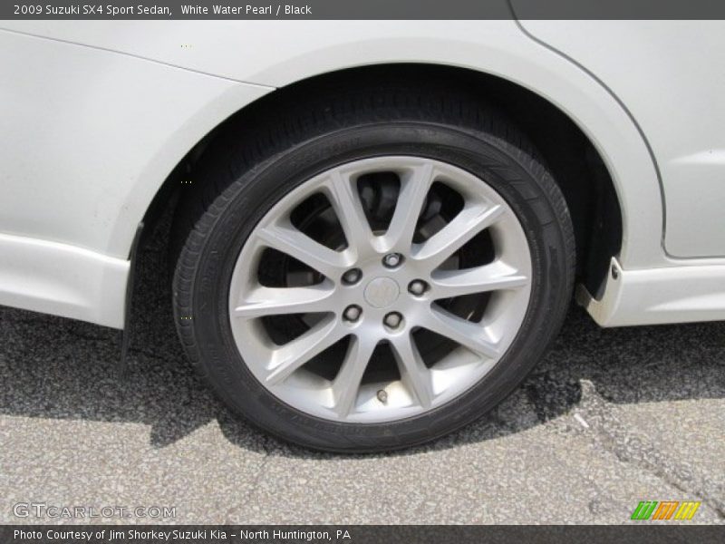 White Water Pearl / Black 2009 Suzuki SX4 Sport Sedan