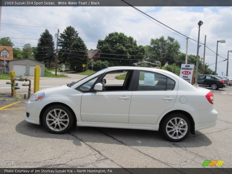 White Water Pearl / Black 2009 Suzuki SX4 Sport Sedan