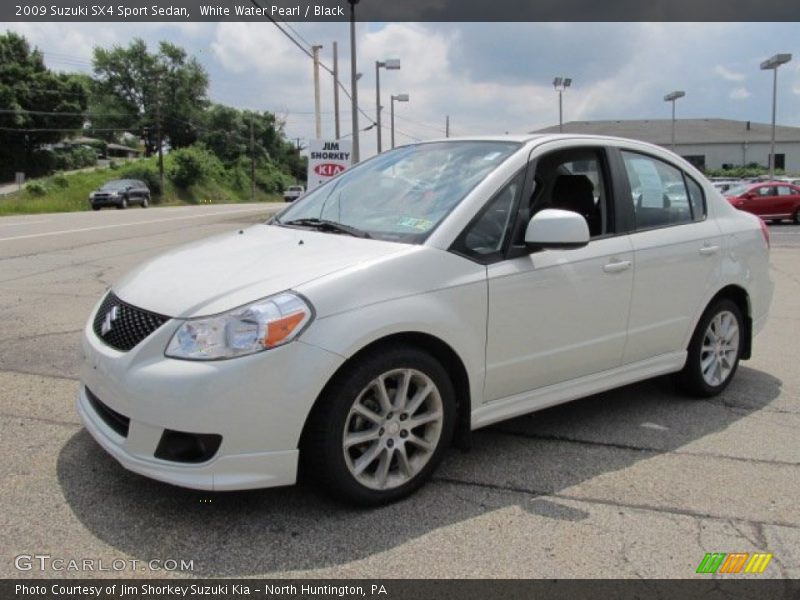 White Water Pearl / Black 2009 Suzuki SX4 Sport Sedan