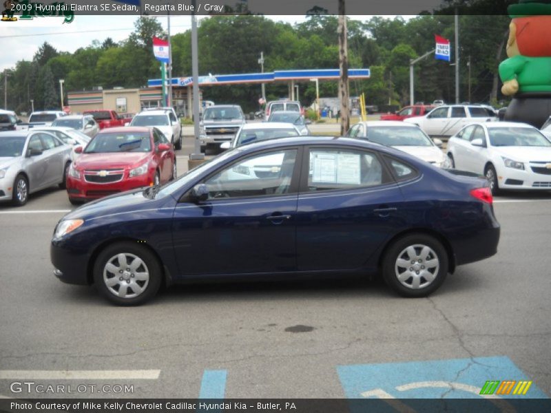 Regatta Blue / Gray 2009 Hyundai Elantra SE Sedan