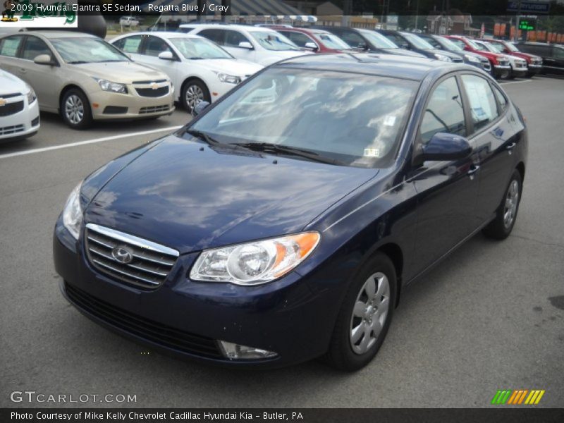 Regatta Blue / Gray 2009 Hyundai Elantra SE Sedan