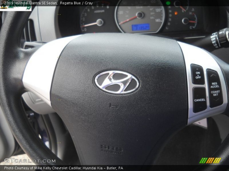 Regatta Blue / Gray 2009 Hyundai Elantra SE Sedan