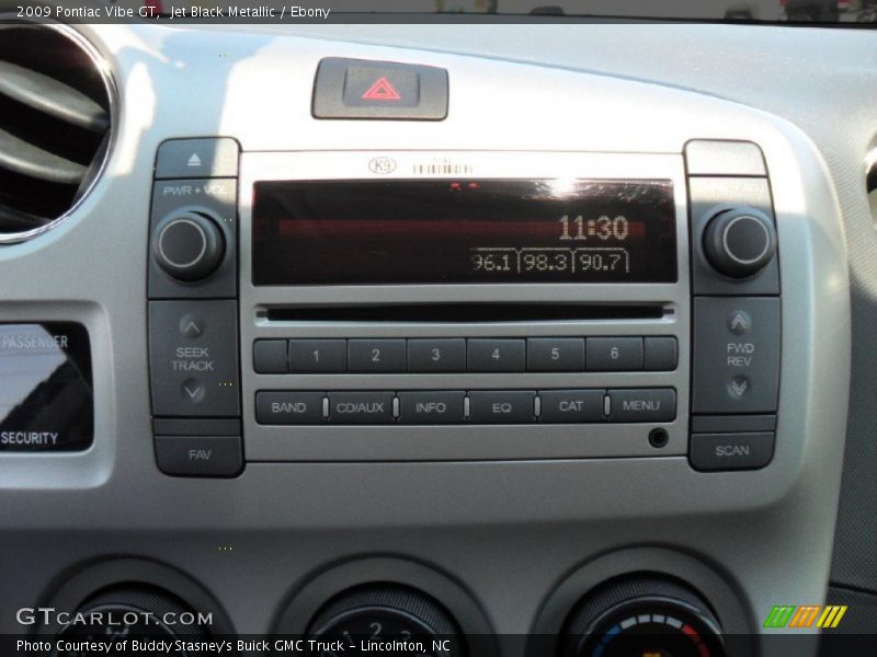 Jet Black Metallic / Ebony 2009 Pontiac Vibe GT