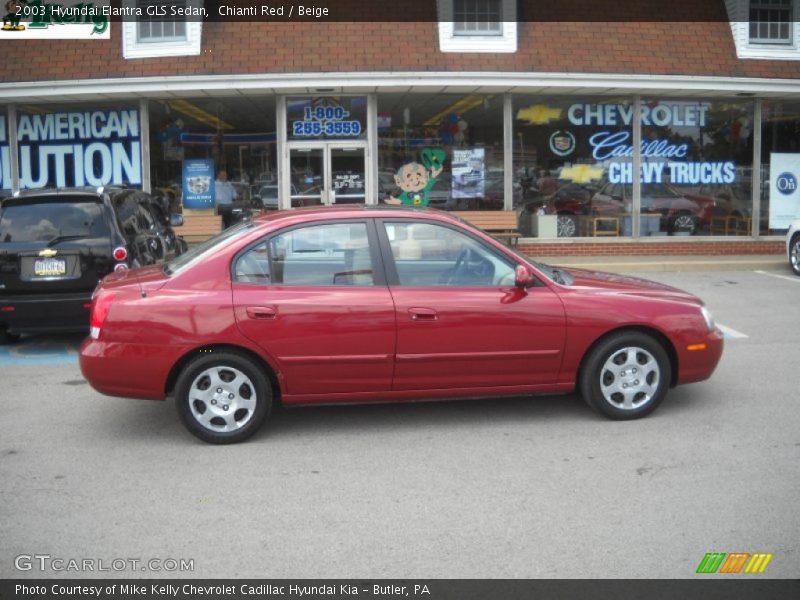 Chianti Red / Beige 2003 Hyundai Elantra GLS Sedan