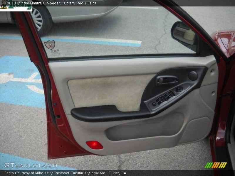 Chianti Red / Beige 2003 Hyundai Elantra GLS Sedan
