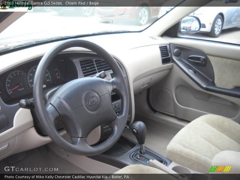 Chianti Red / Beige 2003 Hyundai Elantra GLS Sedan