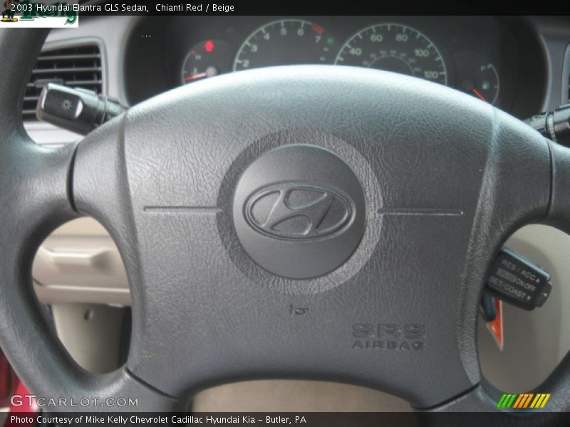 Chianti Red / Beige 2003 Hyundai Elantra GLS Sedan