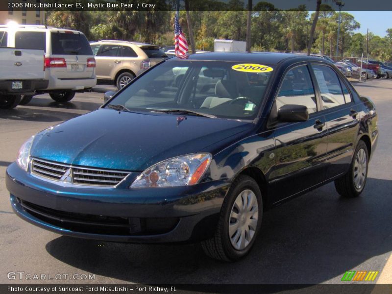 Mystic Blue Pearl / Gray 2006 Mitsubishi Lancer ES